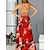 cheap Maxi Dresses-Floral Print Backless Women&#039;s Maxi Sundress