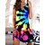 cheap Casual Dresses-Women&#039;s Casual Dress Color Block Tie Dye Shift Dress Tank Dress Crew Neck Print Mini Dress Outdoor Daily Fashion Regular Fit Sleeveless Red Navy Blue Green Summer Spring S M L XL XXL