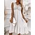 cheap Casual Dresses-Women&#039;s Lace Dress Summer Dress Plain Lace Ruched V Neck Midi Dress Fashion Basic Outdoor Daily Sleeveless Loose Fit White Summer Spring S M L XL XXL