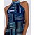abordables Vestidos casuales-Mujer Vestimenta casual Bloque de color Raya Vestido de verano Vestido Estampado Escote Chino Estampado Mini vestido Exterior Diario Moda Moderno Ajuste regular Sin Mangas Azul Oscuro Primavera Verano