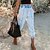 cheap Pants-Women&#039;s Jeans Denim Solid Color Light Blue Fashion Ankle-Length Casual Daily