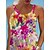 baratos Vestidos Casuais-Mulheres Vestido de turno Vestidos Para o Verão Vestido Tipo Regata Longa Imprimir Com Alças Minivestido Tropical Havaiana Diário Férias Sem Manga Verão Primavera