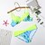 baratos Bikini-Mulheres Roupa de Banho Biquíni Normal roupa de banho Floral 2 Peças Estampado Verde Fatos de banho Roupa de Praia Verão Esportivo