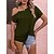 preiswerte Tops &amp; Blouses-Damen T Shirt Schwarz Gelb Armeegrün Asymmetrisch Glatt Casual Kurzarm Ein-Schulter Basic Standard S