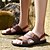 billige Herresko-Herre Sandaler Mode sandaler Læder sandaler Komfort sandaler Afslappet Strandstil udendørs Daglig PVC Åndbart Hjemmesko Sort Brun Sommer Forår