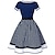 cheap Vintage Dresses-Polka Dots Retro Vintage 1950s Cocktail Dress Vintage Dress Dress Flare Dress Knee Length Plus Size Women&#039;s Polka Dot Adults&#039; Dress Summer