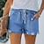 abordables Shorts-Mujer Pantalón corto Mezclilla Negro Blanco Azul Oscuro Moda Bolsillos laterales Calle Fin de semana Corto Microelástico Color sólido Comodidad S M L XL 2XL