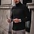 abordables Long Sleeve-Hombre Camiseta Camisa de manga larga Manga Larga Cuello Alto Verano Moda Design Casual Tejido en Punto Deportes Ropa Cotidiana Noche Negro Blanco Naranja Camiseta superior para hombre