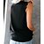 cheap Tank Tops-Women&#039;s Lace Shirt Tank Top Plain Black White Button Lace Trims Sleeveless Casual Basic V Neck Regular Fit Sleeveless