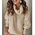 cheap Sweaters-Women&#039;s Shirt Blouse Black Wine Red Button Crochet Plain Casual Daily Long Sleeve Round Neck Basic Regular S