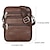 cheap Men&#039;s Bags-Men&#039;s Bags Cowhide Shoulder Messenger Bag Crossbody Bag Zipper Solid Color Daily Messenger Bag Coffee