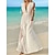 cheap Maxi Dresses-Women&#039;s Casual Dress Swing Dress White Dress Long Dress Maxi Dress Fashion Streetwear Pure Color Split Outdoor Daily Holiday V Neck Sleeveless Dress Loose Fit White Summer Spring One Size