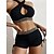 cheap Bikini-Women&#039;s Swimwear Bikini Normal Swimsuit Plain 2 Piece Cut Out Black Bathing Suits Beach Wear Summer Sports