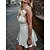cheap Casual Dresses-Women&#039;s Party Dress Satin Dress White Dress Mini Dress Wedding Birthday Cocktail Party Spaghetti Strap Party Stylish Ruched Backless Sleeveless Regular Fit 2023 White Pure Color S M L