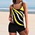 cheap Tankini-Women&#039;s Swimwear Normal Tankini 2 Piece Swimsuit Striped 2 Piece Printing Yellow Pink Blue Purple Tank Top Bathing Suits Beach Wear Summer Sports