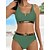 abordables Bikini-Mujer Bañadores Normal Bikini Traje de baño Plano 2 Piezas Negro Rosa Verde Trébol Trajes de baño Ropa de playa Verano Deportes