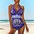cheap Tankini-Women&#039;s Geometric Print Tankini Swimwear Set