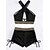cheap Bikini-Women&#039;s Swimwear Bikini Normal Swimsuit Plain 2 Piece Cut Out Black Bathing Suits Beach Wear Summer Sports