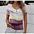 cheap T-Shirts-Women&#039;s T shirt Tee Pink Blue Purple Button Print Graphic Daily Weekend Short Sleeve Round Neck Basic Regular Abstract Painting S