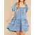 cheap Denim Dresses-Sky Blue Women&#039;s Denim Mini Dress