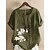 cheap T-Shirts-Women's Floral Print Cotton Linen T Shirt