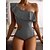 cheap One-Pieces-Women&#039;s Swimwear One Piece Normal Swimsuit Polka Dot Striped Ruffle Cut Out Printing One Shoulder Black stripes blue strips White Bodysuit Bathing Suits Summer Sports