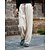 economico Pants-Per donna Pareggiatore Pantaloni Lino blu navy Rosso Beige Di tendenza Tasche laterali Casual / quotidiano Alla caviglia Tinta unica Comfort Taglia unica