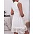 cheap Casual Dresses-Women&#039;s Casual Dress Plain Lace Dress Tank Dress V Neck Lace Mini Dress Outdoor Daily Fashion Basic Loose Fit Sleeveless White Summer Spring S M L XL XXL