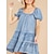 cheap Denim Dresses-Sky Blue Women&#039;s Denim Mini Dress