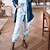 abordables Pants-Femme Jeans Jean Couleur unie Bleu Ciel Mode Cheville Casual Quotidien