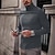 abordables Long Sleeve-Hombre Camiseta Camisa de manga larga Manga Larga Cuello Alto Verano Moda Design Casual Tejido en Punto Deportes Ropa Cotidiana Noche Negro Blanco Naranja Camiseta superior para hombre