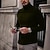 abordables Long Sleeve-Hombre Camiseta Camisa de manga larga Manga Larga Cuello Alto Verano Moda Design Casual Tejido en Punto Deportes Ropa Cotidiana Noche Negro Blanco Naranja Camiseta superior para hombre