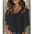 cheap Tops &amp; Blouses-Women&#039;s Shirt Blouse Black White Pink Button Crochet Plain Casual Daily Long Sleeve V Neck Basic Regular S
