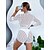 abordables Bikini-Mujer Bañadores Tres piezas Normal Traje de baño Color sólido 3 Piezas color caramelo Negro Blanco Albaricoque Beige Trajes de baño Verano Deportes