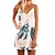 cheap Casual Dresses-Women&#039;s Beach Dress Beach Wear Print Mini Dress Leaf Basic Casual Sleeveless Spaghetti Strap Daily Vacation Regular Fit White Pink 2023 Summer Spring XS S M L