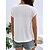economico T-shirts-Per donna maglietta Bianco Con lustrini Liscio Giornaliero Fine settimana Manica corta A V Essenziale Standard S