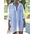 cheap Casual Dresses-Women&#039;s Shirt Dress Beach Wear Button Mini Dress Plain Basic Long Sleeve Turndown Daily Beach Loose Fit Black White 2023 Summer Spring One Size