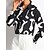 economico Tops &amp; Blouses-Per donna Blusa Nero Giallo Rosso Stampa Color Block Ufficio Informale Manica lunga Colletto Elegante S