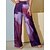 cheap Pants-Women&#039;s Straight Normal Polyester / Cotton Blend Graphic Prints Amethyst Rust Retro Vintage Natural Full Length Daily Spring &amp;  Fall