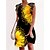 cheap Casual Dresses-Women&#039;s Casual Dress Leaf Floral Lace Dress Shift Dress V Neck Lace Print Mini Dress Outdoor Daily Fashion Streetwear Regular Fit Sleeveless Black White Yellow Spring Summer S M L XL XXL