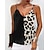cheap Tank Tops-Women&#039;s Tank Top Black Print Leopard Casual Weekend Sleeveless V Neck Basic Regular S
