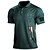 abordables Short Sleeve-Homme POLO Tee Shirt Golf Etoile Col rabattu Noir Blanche Vert Véronèse bleu marine Vert foncé 3D effet Plein Air du quotidien Manche Courte 3D Bouton bas Vêtement Tenue Mode Décontractées Confortable