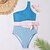 cheap One-Pieces-Women&#039;s Swimwear One Piece Normal Swimsuit Color Block Cut Out Black White Pink Blue Bodysuit Bathing Suits Beach Wear Summer Sports