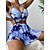 economico Bikini-Per donna Costumi da bagno Bikini Normale Costume da bagno Pop art Astratto 2 pezzi Stampe Bianco Blu Viola Costumi da bagno Estate Sportivo