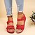 cheap Sandals-Women&#039;s Classic PU Leather Wedge Sandals for Outdoor Daily Walks