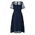 cheap Casual Dresses-Women&#039;s Semi Formal Party Dress Lace Dress Midi Dress Wine Blue Green Short Sleeve Embroidery Lace Fall Spring Summer Crew Neck Fashion Wedding Guest Fall Dress