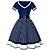 preiswerte Vintage-Kleider-Polka-Dot Retro Vintage 1950s Cocktailkleid Vintage-Kleid Kleid Flare-Kleid Knie-Länge Übergrössen Damen Punkt Erwachsene Kleid Sommer