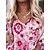 cheap Casual Dresses-Women&#039;s Casual Dress Floral Shift Dress Floral Dress V Neck Print Mini Dress Outdoor Daily Tropical Fashion Loose Fit Long Sleeve Pink Fall Spring S M L XL XXL