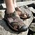 abordables Zapatos de Hombre-Sandalias Deportivas y Casuales de Cuero para Hombre Resistentes al Agua