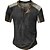 cheap Short Sleeve-Men&#039;s Graphic Color Block Waffle Henley Tee
